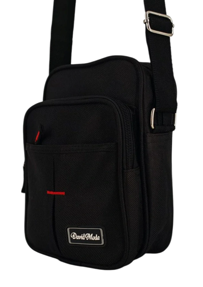 Pánská černá taška crossbody na doklady