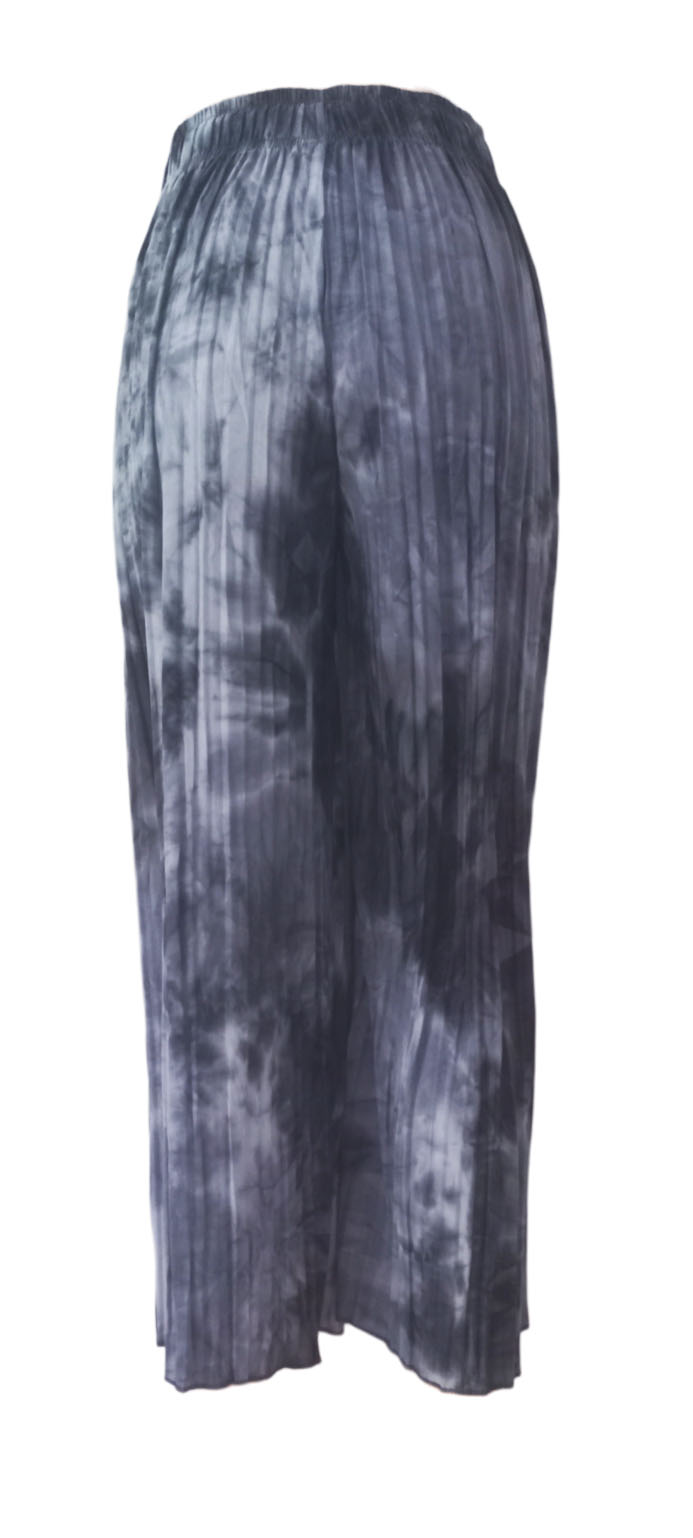 Letní dámské batikované kalhoty s širokými nohavicemi