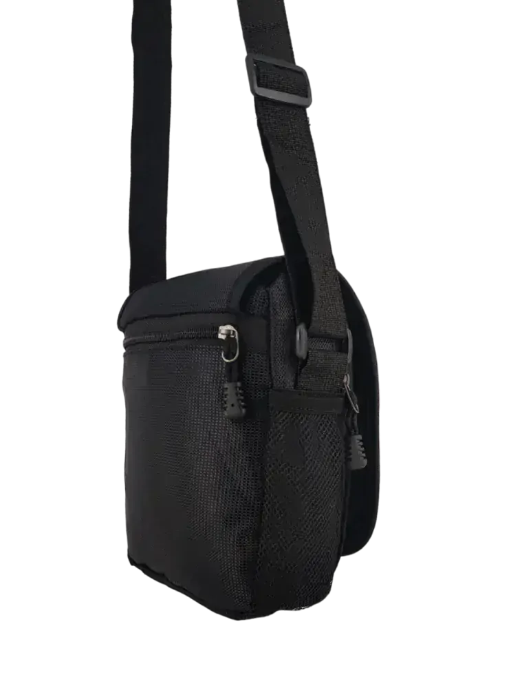 Pánská černá taška na doklady s klopou