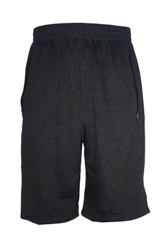 Tmavě šedé bavlněné šortky s kapsami na zip