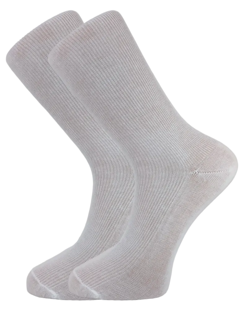 10 párů bílých zdravotních ponožek ze 100% bavlny