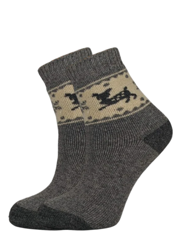 3 páry chlapeckých vlněných termo ponožek se vzorem
