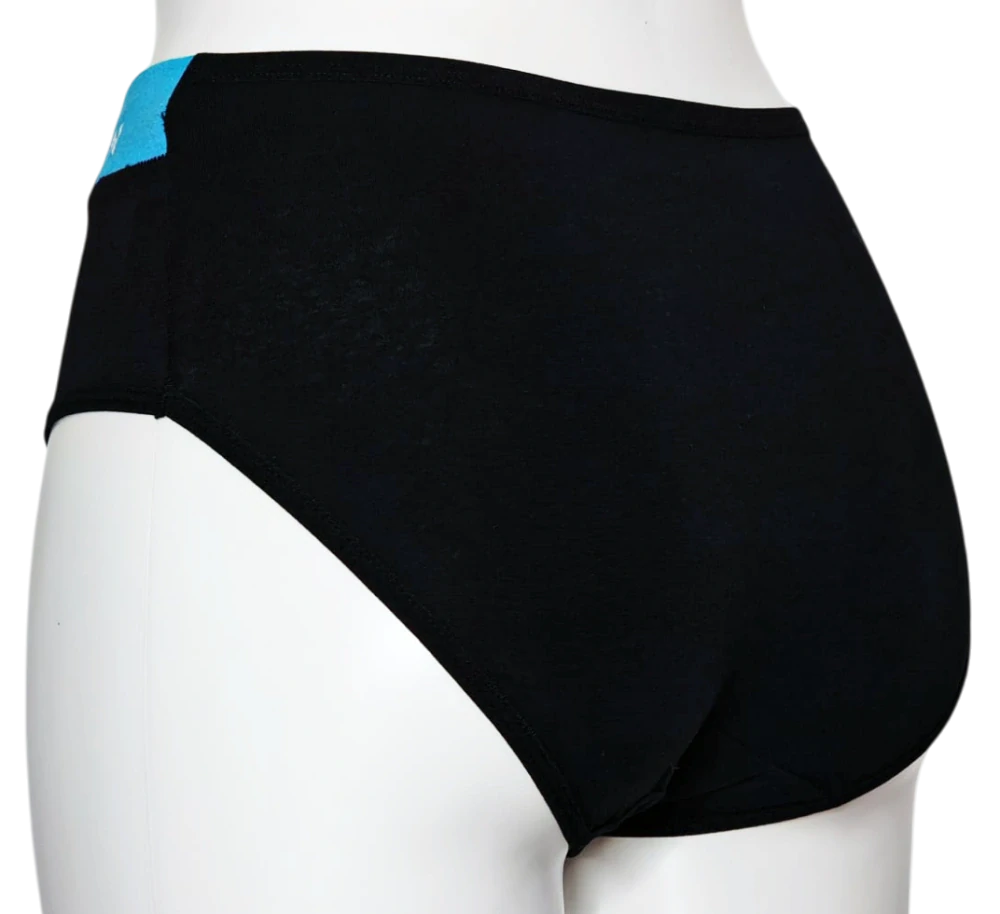 2ks černých bavlněných kalhotek s logem