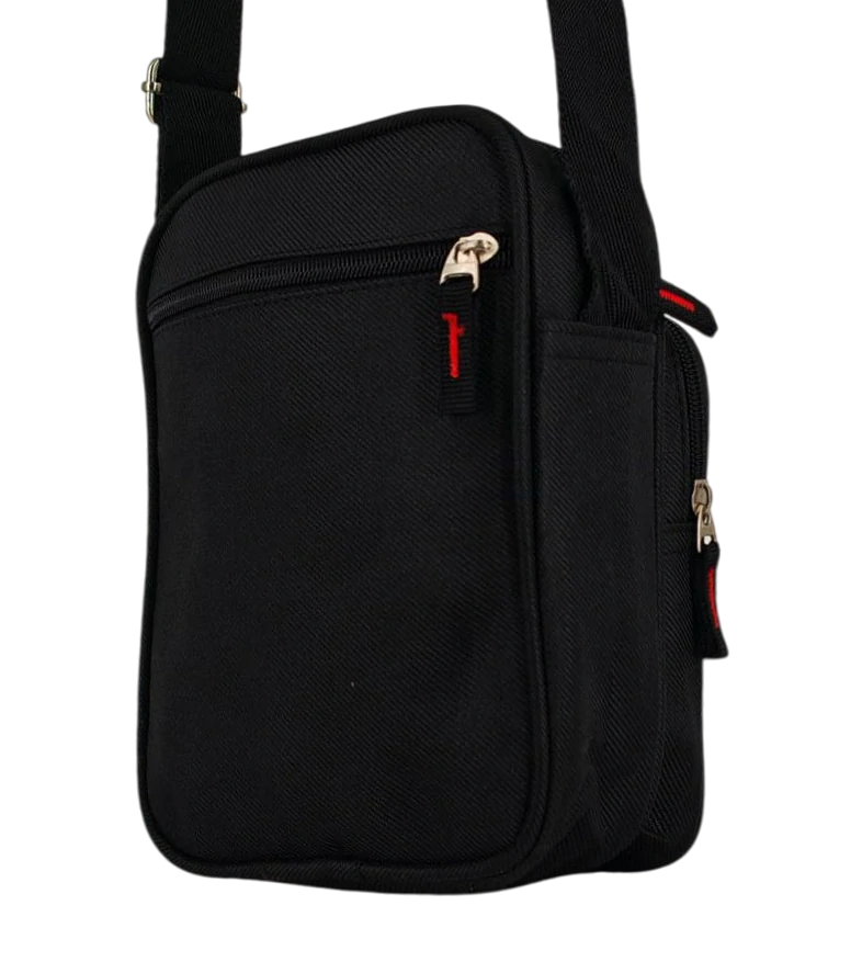 Pánská černá taška crossbody na doklady