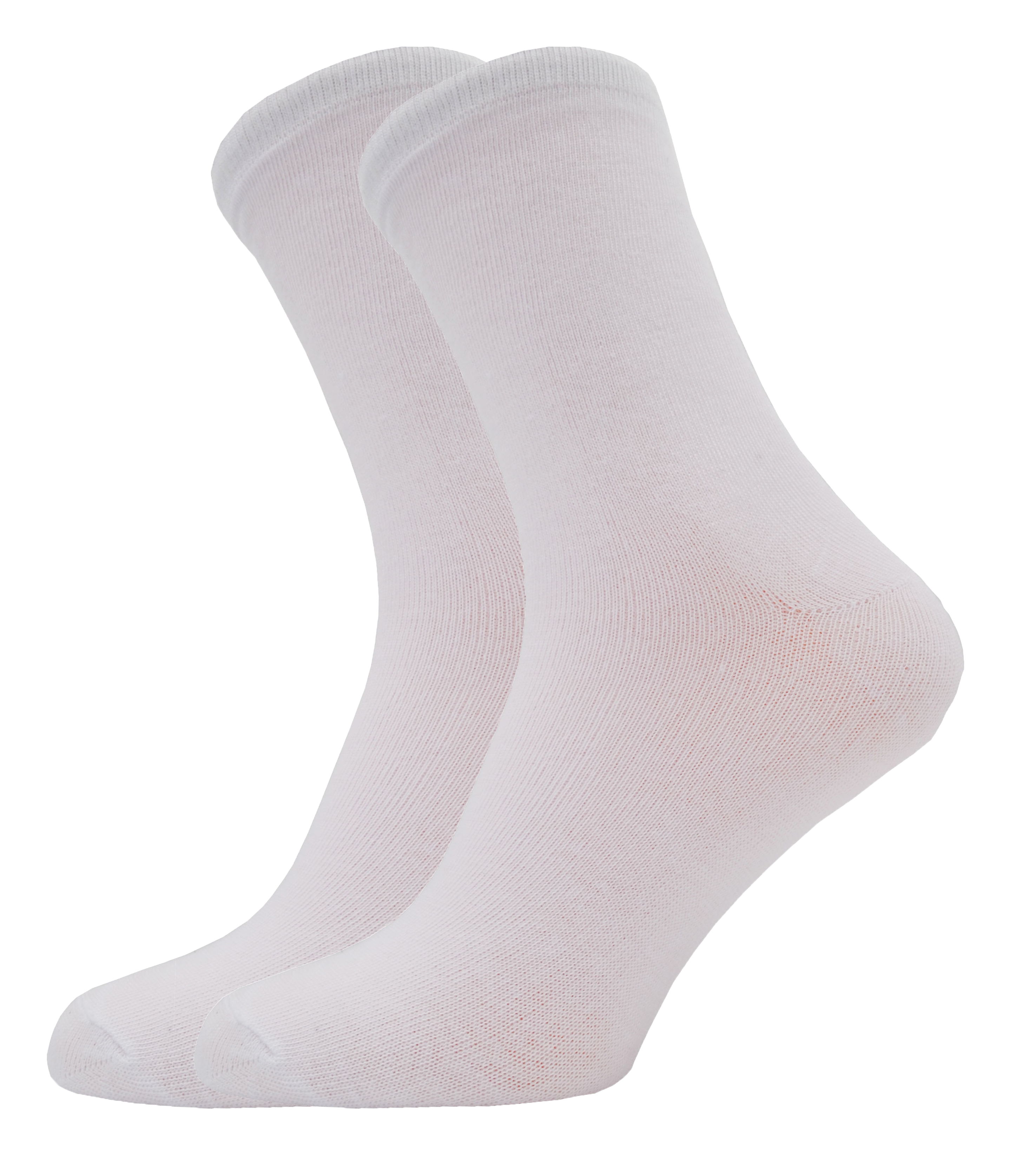 10 párů bílých dámských bavlněných ponožek klasické délky