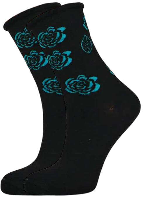 12 párů dámských zdravotních ponožek klasické délky se vzorem