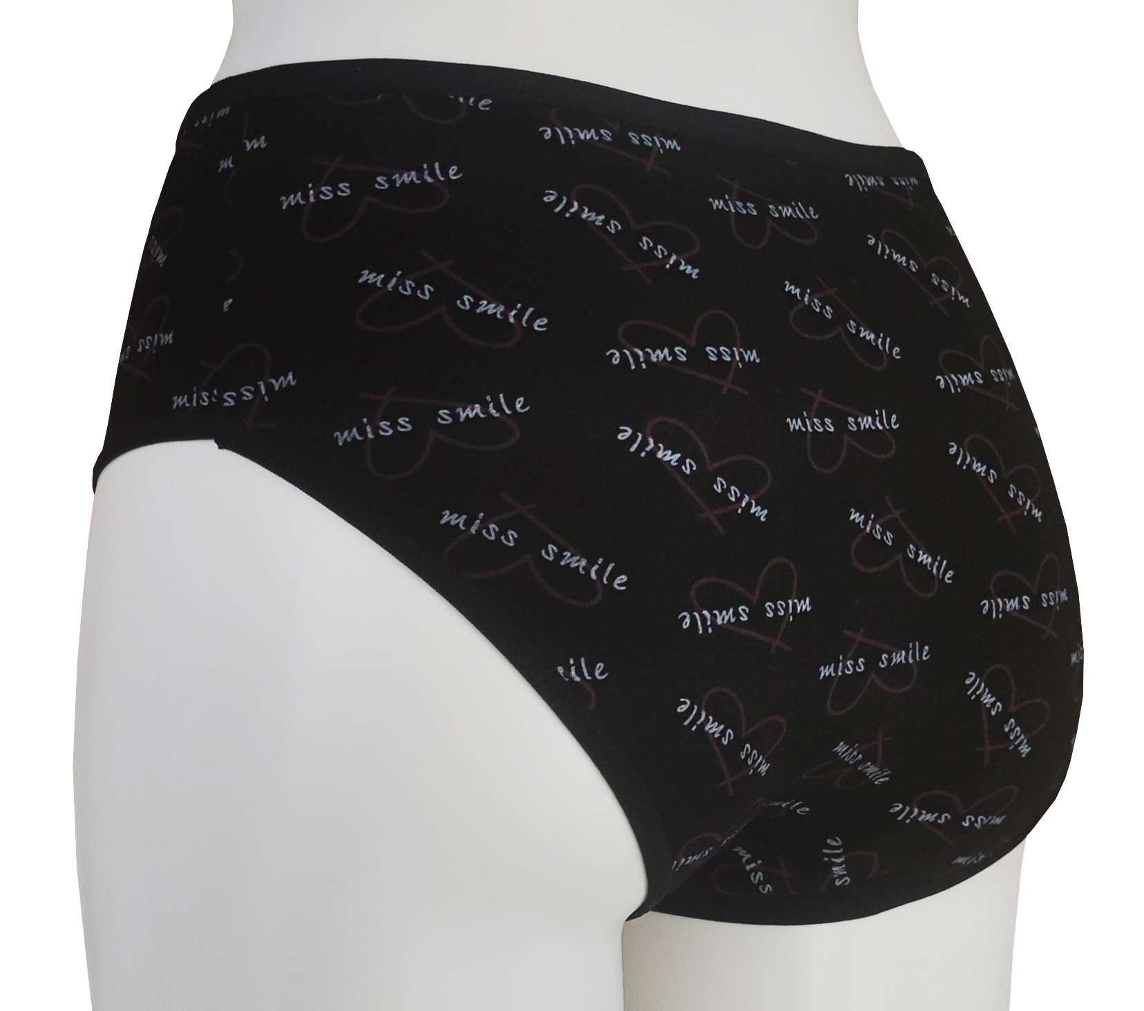 2ks dámských bavlněných kalhotek s motivem srdce