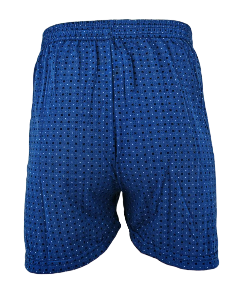 Modré bavlněné trenýrky se vzorem