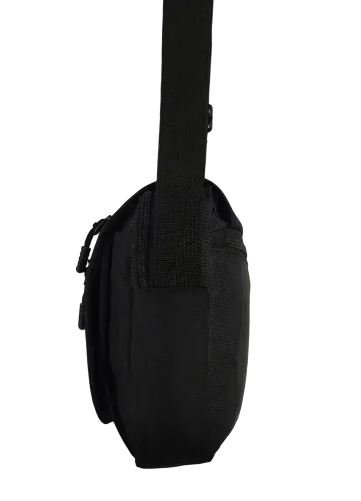 Pánská černá taška na doklady s klopou