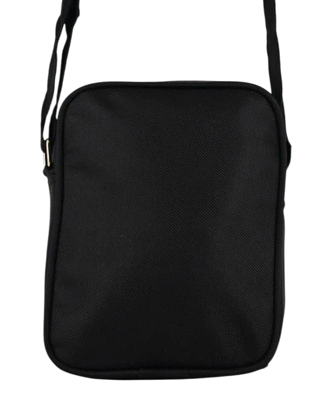 Pánská černá taška crossbody s klopou