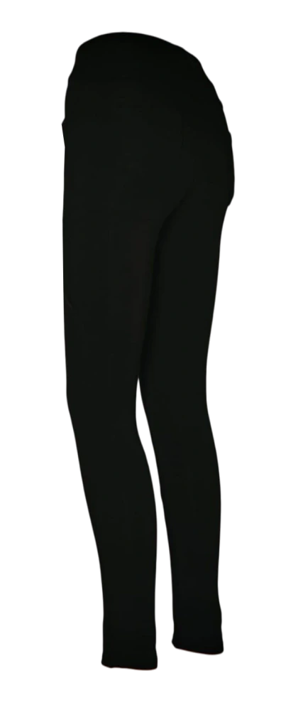 Černé kalhotové legíny s kapsami