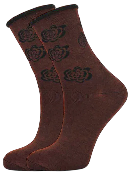 12 párů dámských zdravotních ponožek klasické délky se vzorem