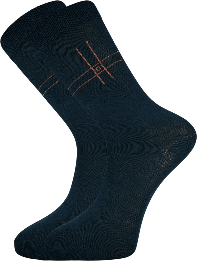 12 párů pánských ponožek klasické délky se vzorem