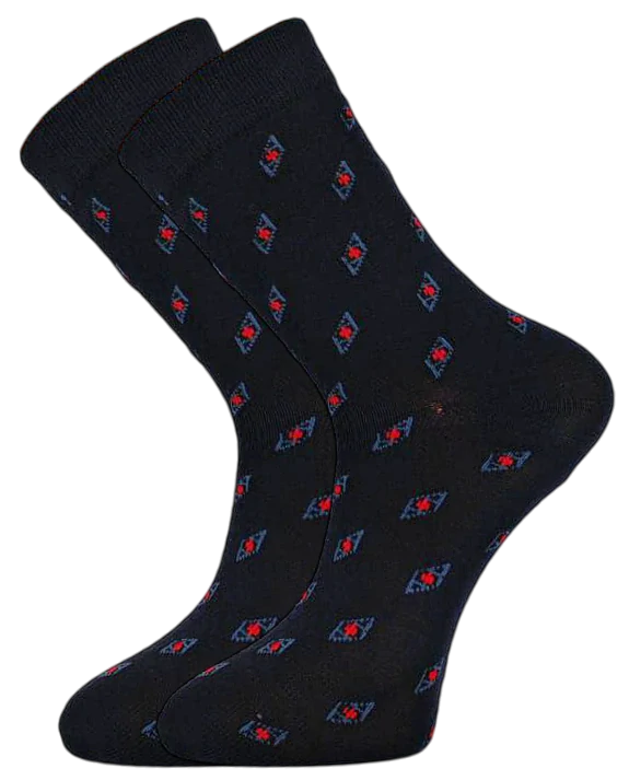 10 párů pánských bavlněných ponožek klasické délky se vzorem