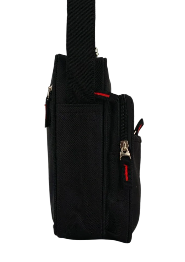 Pánská černá taška crossbody na doklady