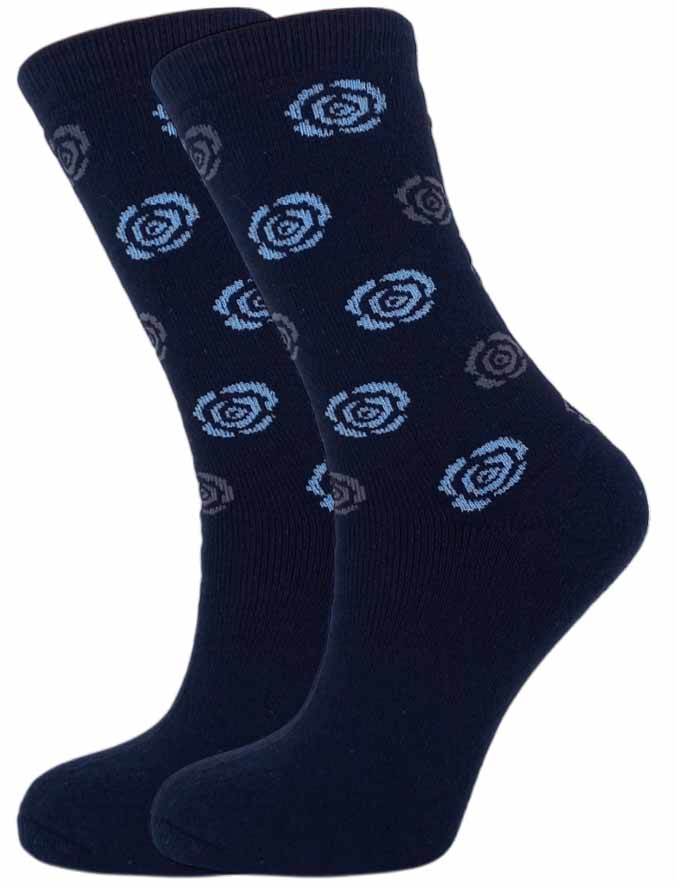 6 párů dámských bavlněných termo ponožek s módním vzorem