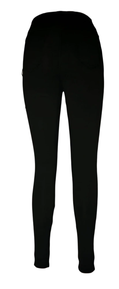 Černé kalhotové legíny s kapsami