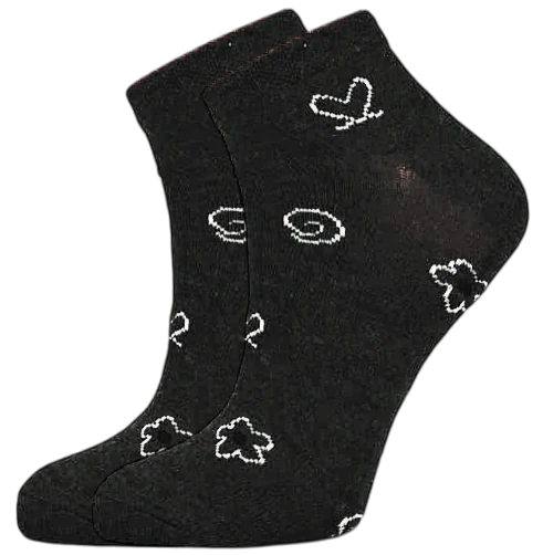 12 párů dámských kotníkových ponožek se vzorem