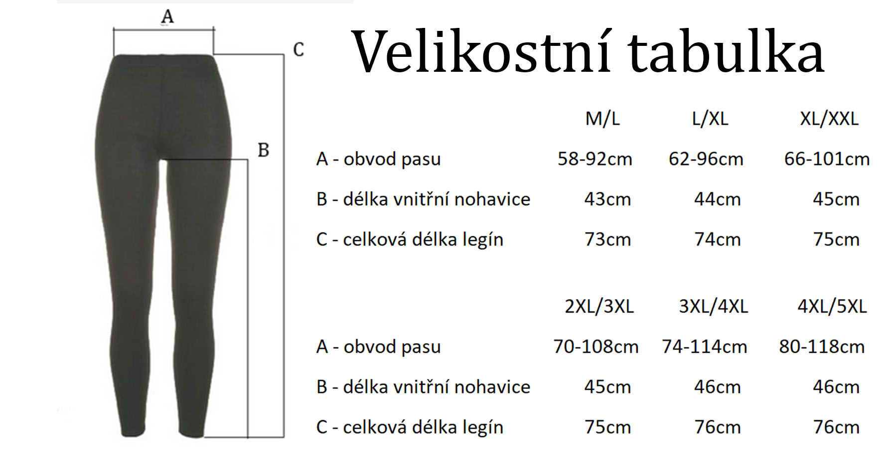 Černé 3/4 legíny se vzorem