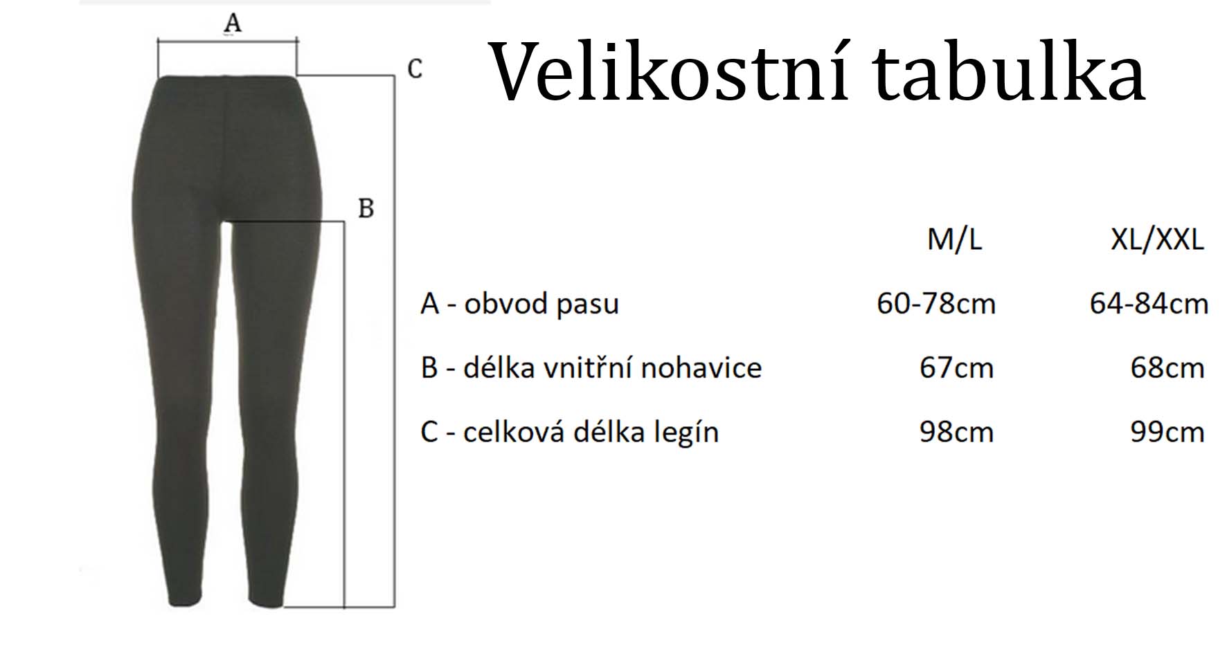 Zateplené černé legíny s vysokým pasem a bočními pruhy