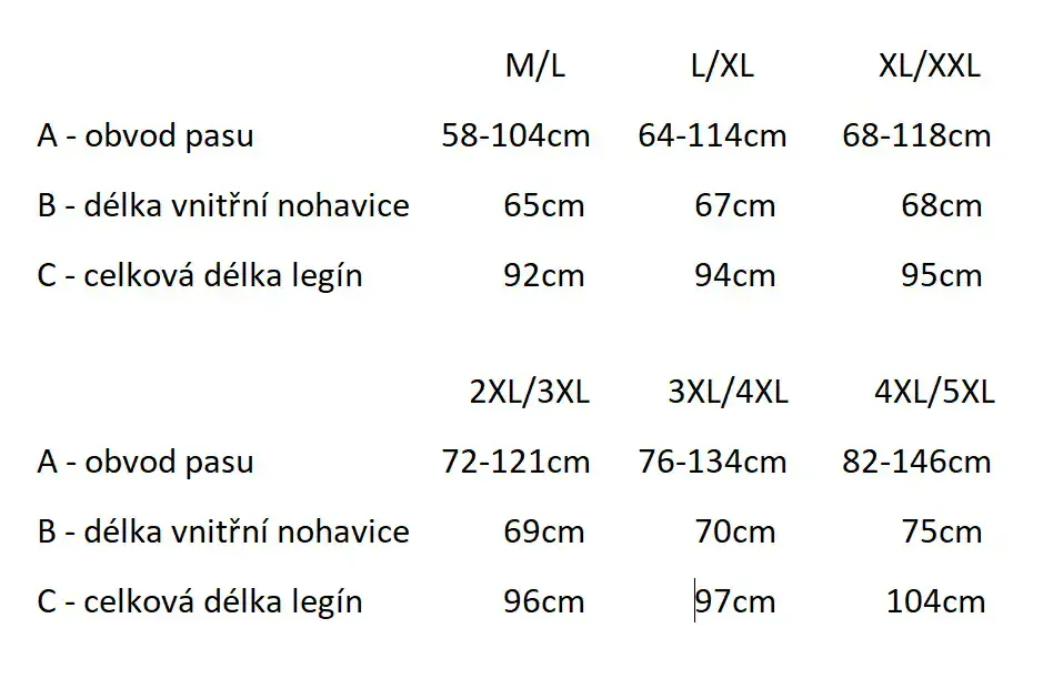 Legíny v klasické černé barvě