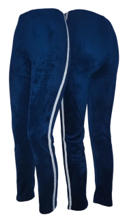 Zateplené modré legíny volného střihu