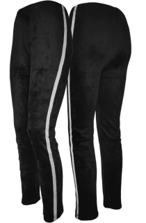 Zateplené černé legíny volného střihu