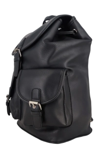 Dámský černý batoh s předními kapsami na magnet