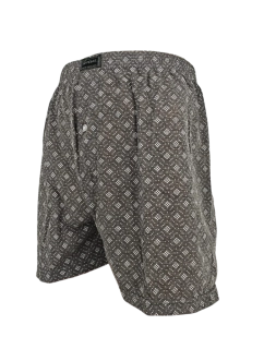 Šedé pánské trenýrky se vzorem