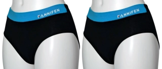 2ks černých bavlněných kalhotek s logem
