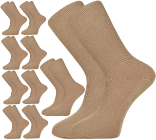 10 párů pískových zdravotních ponožek ze 100% bavlny