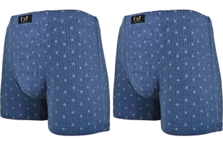 2ks světle modrých bavlněných boxerek se vzorem